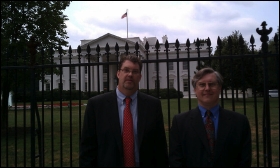 Eric Steenstra, Vote Hemp President, and Tom Murphy, Vote Hemp National Outreach Coordinator, in front of the White House.